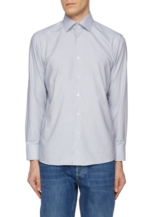 Main View - Click To Enlarge - ETON  - Cutaway Collar Check Shirt