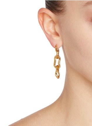 Figure View - Click To Enlarge - MISSOMA - Molten Ovate Triple Link Drop Earrings