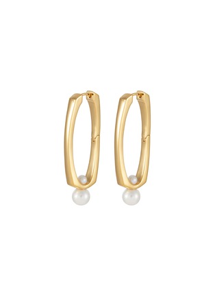 Main View - Click To Enlarge - MISSOMA - 18K Recycled Gold Plated Brass Pearl Hoop Earrings