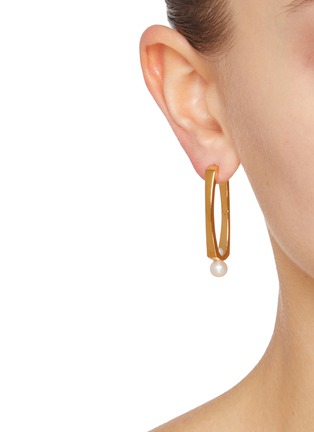 Figure View - Click To Enlarge - MISSOMA - 18K Recycled Gold Plated Brass Pearl Hoop Earrings