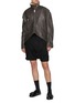 Figure View - Click To Enlarge - JW ANDERSON - Curved Hem Leather Jacket