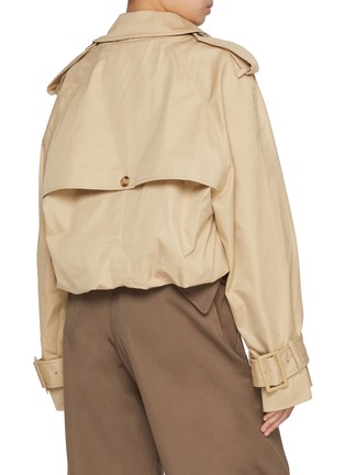 Back View - Click To Enlarge - JW ANDERSON - Cropped Cotton Trench Coat