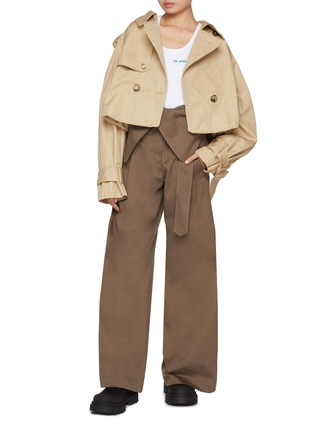 Figure View - Click To Enlarge - JW ANDERSON - Cropped Cotton Trench Coat