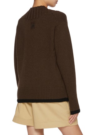 Back View - Click To Enlarge - JW ANDERSON - Slanted V-neck Wool Sweater