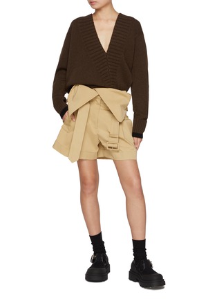 Figure View - Click To Enlarge - JW ANDERSON - Slanted V-neck Wool Sweater