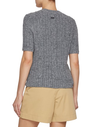 Back View - Click To Enlarge - JW ANDERSON - Cable Knit Short Sleeve Sweater