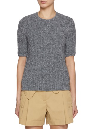 Main View - Click To Enlarge - JW ANDERSON - Cable Knit Short Sleeve Sweater