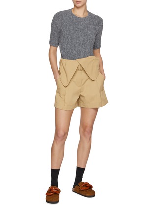 Figure View - Click To Enlarge - JW ANDERSON - Cable Knit Short Sleeve Sweater