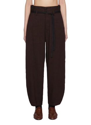 Main View - Click To Enlarge - BARENA - Herringbone Curved Pants