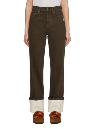 Main View - Click To Enlarge - JW ANDERSON - Contrast Turn Up Dark Wash Jeans