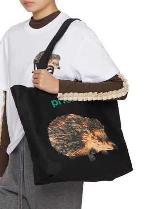 Figure View - Click To Enlarge - JW ANDERSON - Hedgehog Print Canvas Tote