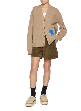 Figure View - Click To Enlarge - JW ANDERSON - Rosette Patch Pocket Wool Cardigan