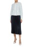 Figure View - Click To Enlarge - BRUNO MANETTI - Fringed Crewneck Cotton Blend Cardigan