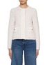 Main View - Click To Enlarge - BRUNO MANETTI - Fringed Crewneck Cotton Blend Cardigan