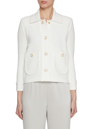 Main View - Click To Enlarge - ST. JOHN - Collared Stretch Knit Jacket