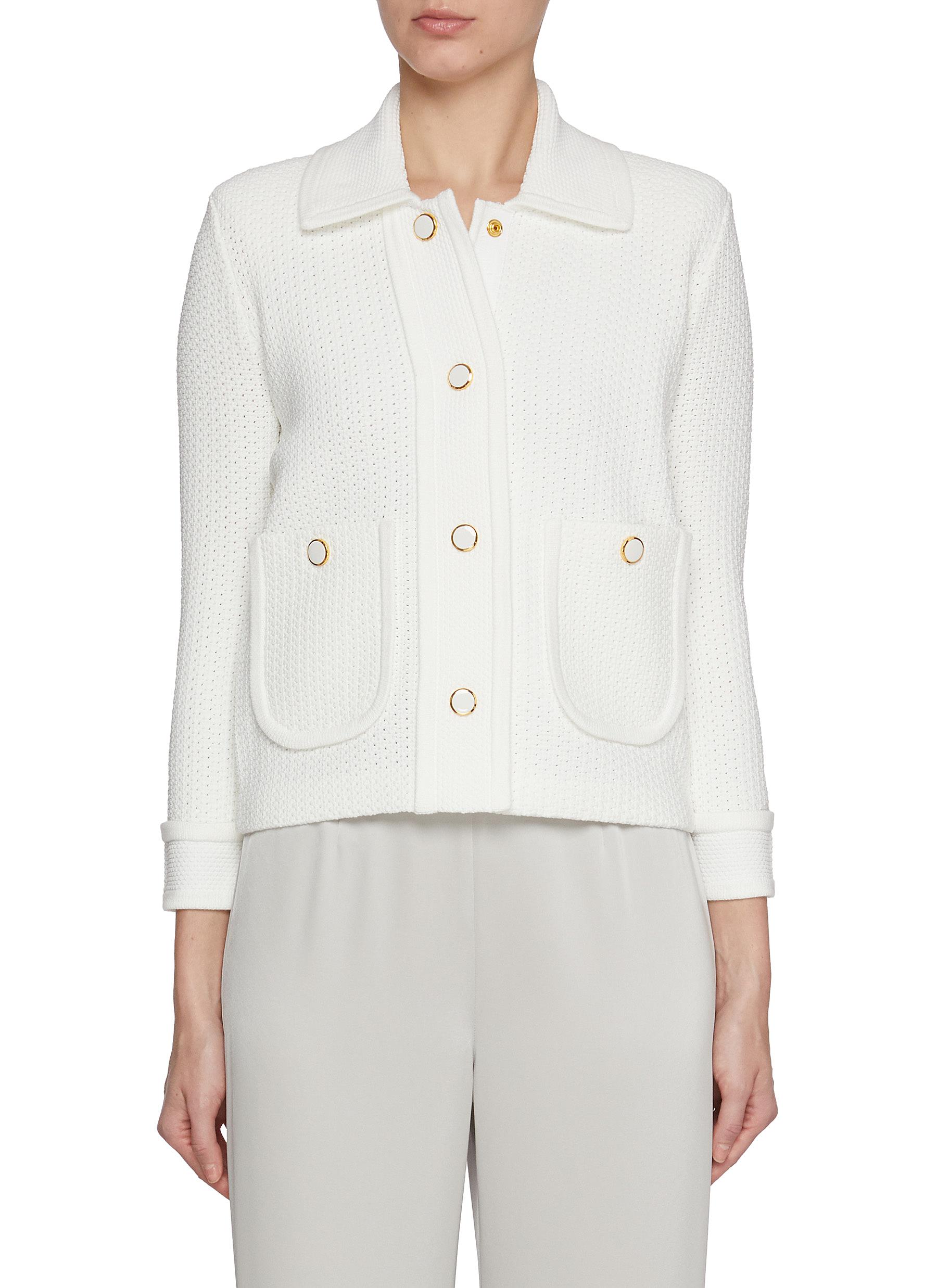 【美品】Loop Yarn Tweed Belted Down Coat 白 Boucle Tie Waist Coat by TOCCIN X RTR | Rent the Runway