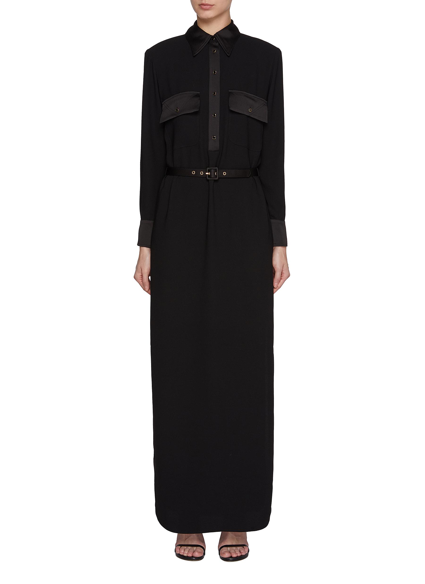 ST. JOHN | Two Pocket Maxi Shirt Dress | Women | Lane Crawford