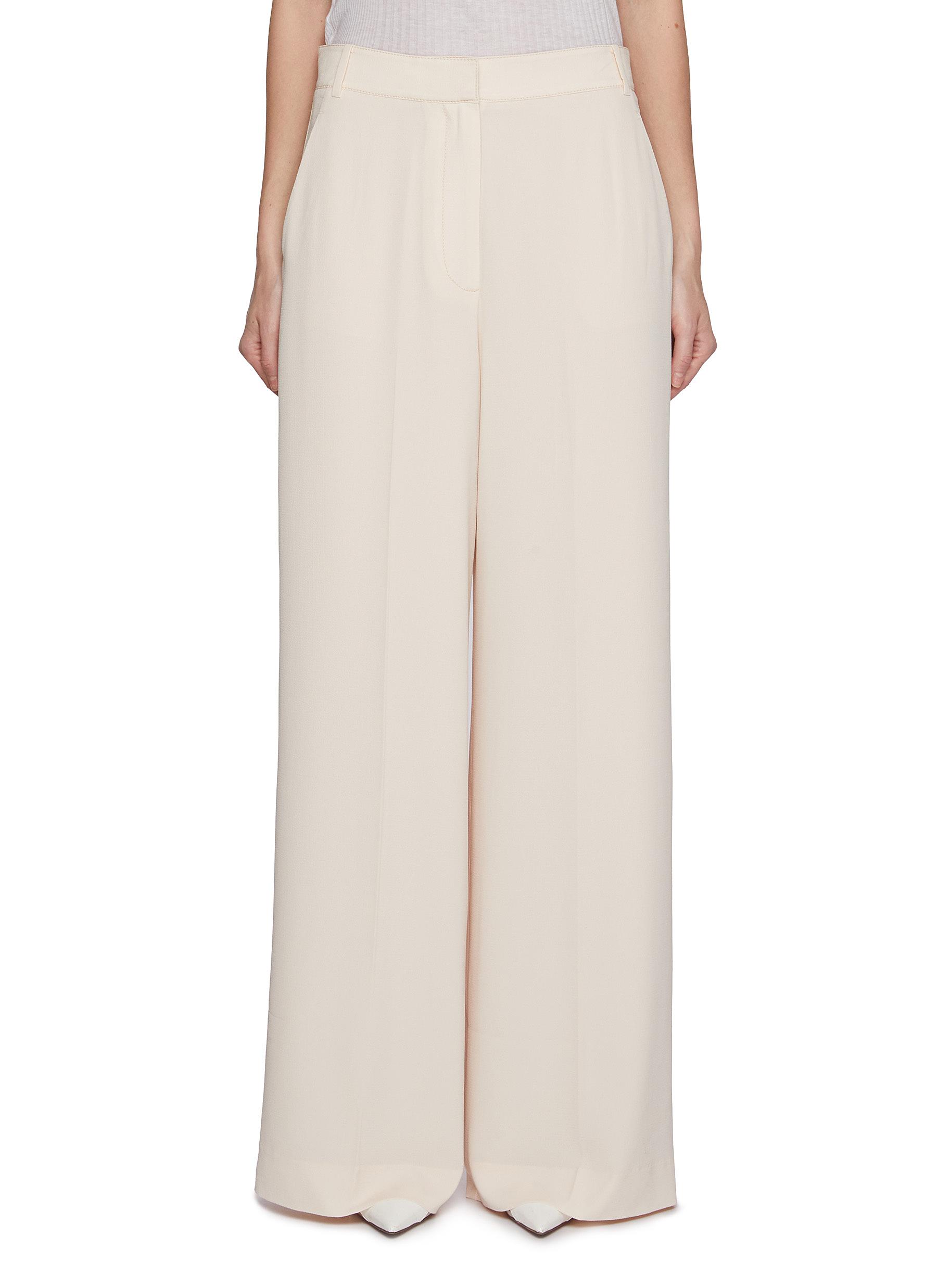 【関税&送料込】Saint Laurent Crepe Envers Satin Wide-Leg Pa Saint Laurent Crepe Envers Satin Wide-Leg Pants (Saint