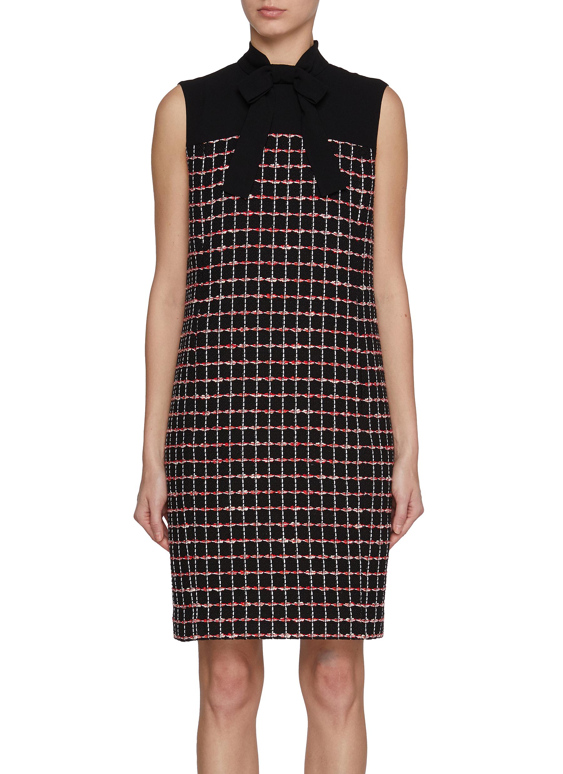【完売品】Tweed Dress 7号 ST. JOHN | Hybrid Tie Neck Tweed Dress | Women | Lane Crawford