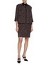 Figure View - Click To Enlarge - ST. JOHN - Hybrid Tie Neck Tweed Dress