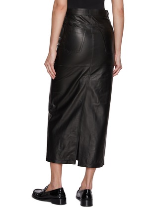 Back View - Click To Enlarge - TONYWACK - Panel Leather Skirt