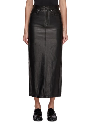 Main View - Click To Enlarge - TONYWACK - Panel Leather Skirt