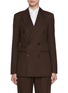 Main View - Click To Enlarge - TONYWACK - Peak lapel Double Breasted Wool Blend Blazer