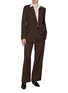 Figure View - Click To Enlarge - TONYWACK - Peak lapel Double Breasted Wool Blend Blazer