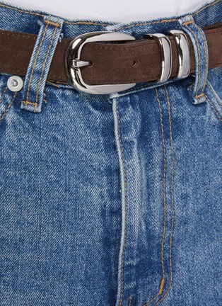  - TONYWACK - Belted Distressed Medium Wash Jeans