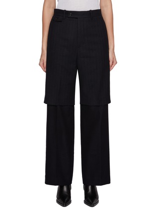 Main View - Click To Enlarge - TONYWACK - Layered Wool Trousers