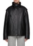 Main View - Click To Enlarge - TONYWACK - High Neck Puffer Leather Jacket