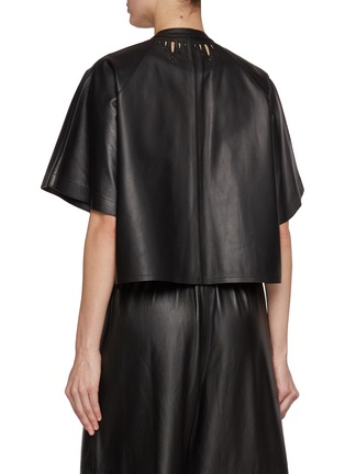 Back View - Click To Enlarge - YVES SALOMON - Cut-Out Detail Leather Top