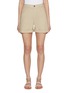 Main View - Click To Enlarge - YVES SALOMON - Cuffed Hem Cotton Blend Safari Shorts