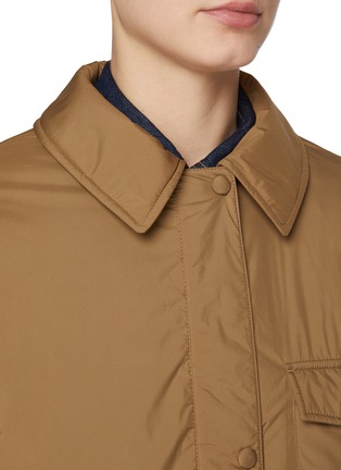 Detail View - Click To Enlarge - YVES SALOMON - Hooded Padded Shirt Jacket