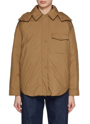 Main View - Click To Enlarge - YVES SALOMON - Hooded Padded Shirt Jacket