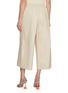 Back View - Click To Enlarge - YVES SALOMON - Drawstring Elasticated Cropped Leather Wide Leg Pants