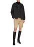 Figure View - Click To Enlarge - YVES SALOMON - 2-in-1 Taffeta Short Parka Jacket