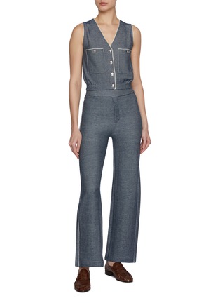 Figure View - Click To Enlarge - CRUSH COLLECTION - Denim-look Waistcoat