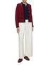 Figure View - Click To Enlarge - CRUSH COLLECTION - Jacquard Crewneck Cardigan