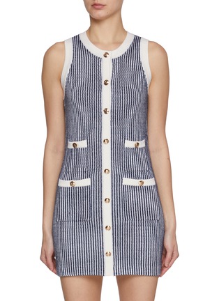 Main View - Click To Enlarge - CRUSH COLLECTION - Striped Wool Tank Mini Dress