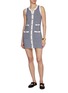 Figure View - Click To Enlarge - CRUSH COLLECTION - Striped Wool Tank Mini Dress