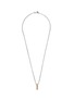 Main View - Click To Enlarge - TATEOSSIAN - Rhodium Plated Sterling Silver 18K Pink Yellow Gold Box Chain Mayfair Peg Necklace