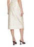 Back View - Click To Enlarge - GIA STUDIOS - Wrapped Front Silk Midi Skirt