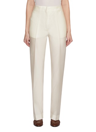 Main View - Click To Enlarge - GIA STUDIOS - Pleated front Silk Pants