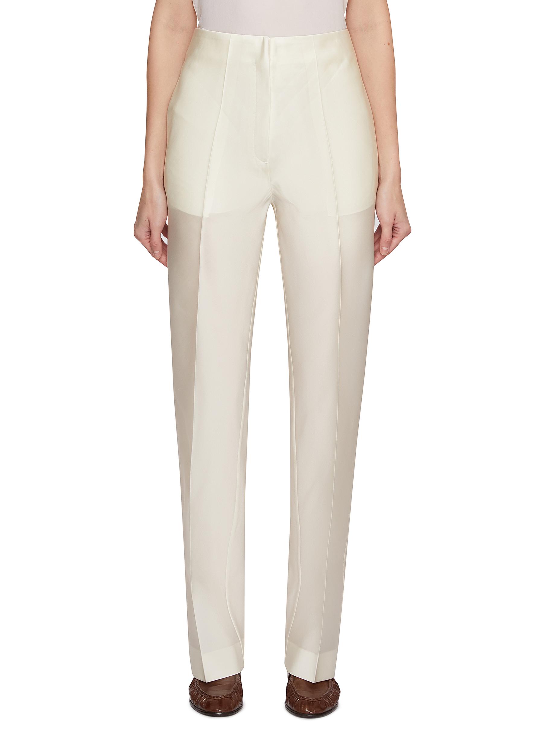 GIA STUDIOS | Pleated front Silk Pants