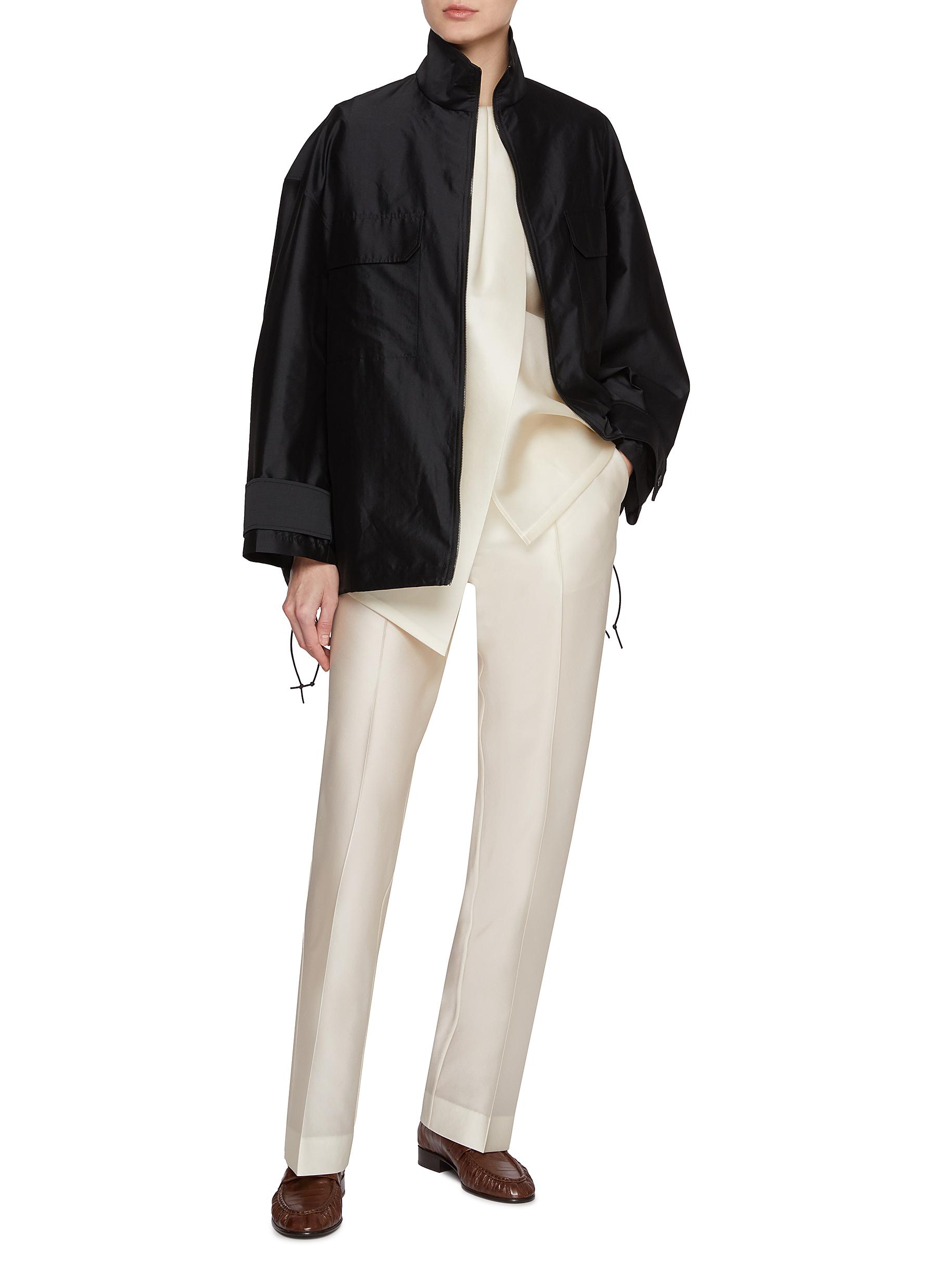 GIA STUDIOS | Pleated front Silk Pants