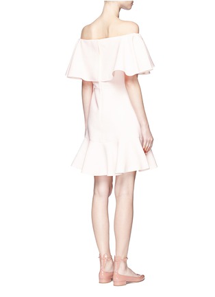 Back View - Click To Enlarge - VALENTINO GARAVANI - Ruffle Crepe Couture off-shoulder dress