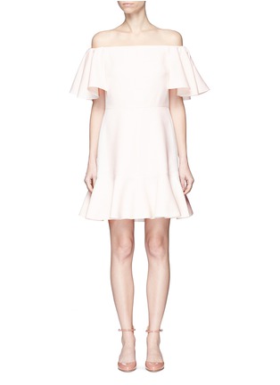 Main View - Click To Enlarge - VALENTINO GARAVANI - Ruffle Crepe Couture off-shoulder dress