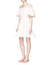 Figure View - Click To Enlarge - VALENTINO GARAVANI - Ruffle Crepe Couture off-shoulder dress