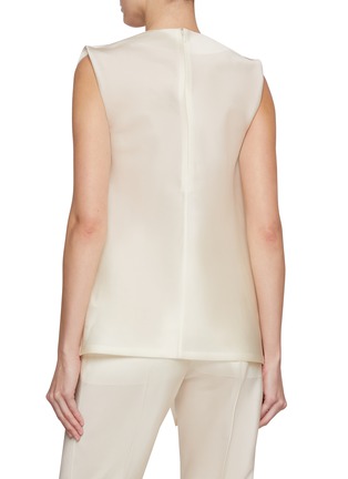 Back View - Click To Enlarge - GIA STUDIOS - Front Sash Silk Blouse